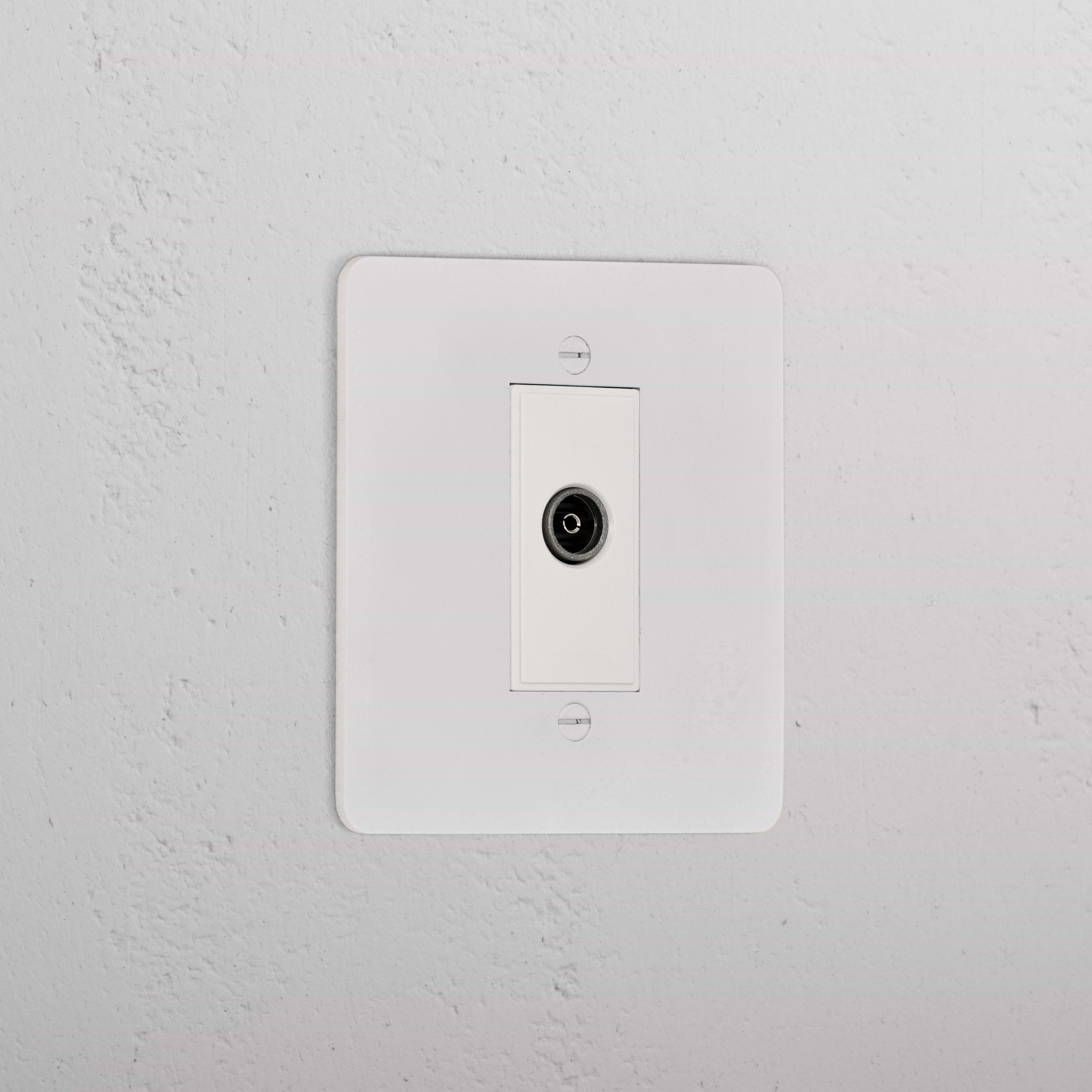 TV Outlet Socket _ Paintable White