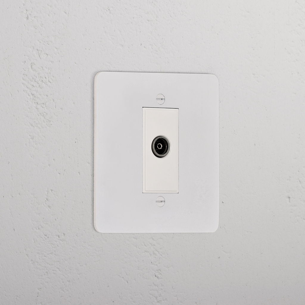TV Outlet Socket _ Paintable White