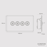 4G Two Way Toggle Switch - Clear Polished Nickel