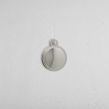 Polished Nickel Warwick Covered Key Escutcheon On White Background