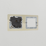 1G 50mm Module & Single Socket UK Plate - Clear White