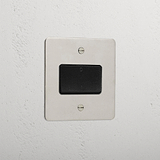 Luxury Polished Nickel Fan Isolator Switch Black