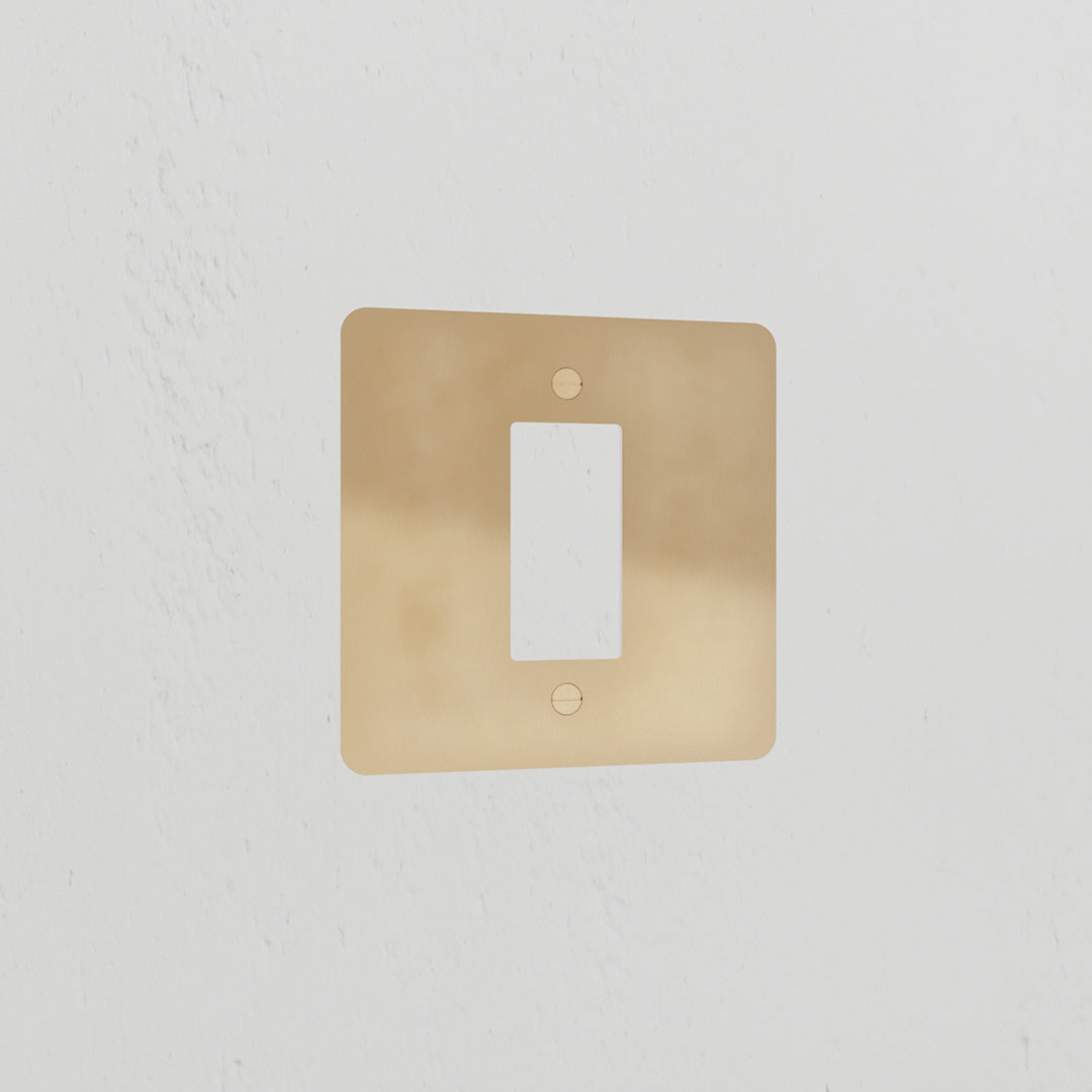 1G Rocker Switch Plate - Antique Brass