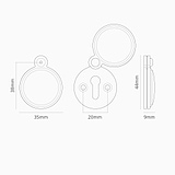 Warwick Covered Key Escutcheon – Bronze
