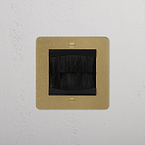 Single Brush Plate - Antique Brass Black