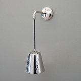 Polished Nickel Hanging Wall Light With Polished Nickel Solid Brass Shade