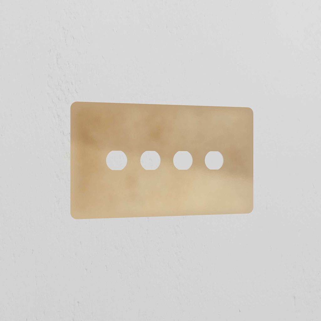4G Switch Plate - Antique Brass