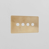 4G Switch Plate - Antique Brass