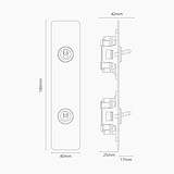 2G Architrave Two Way Toggle Switch - Polished Nickel