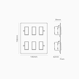 6G Two Way Rocker Switch - Clear Polished Nickel White