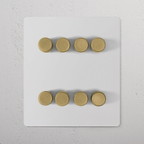 8G Dimmer Switch - Paintable Antique Brass