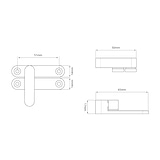 Belmont Single Sash Window Fastener - Polished Nickel