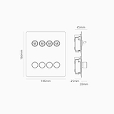 8G Mixed Switch 4T4D - Paintable Polished Nickel