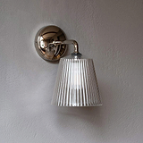 Richmond Medium Wall Light Fluted Glass - Polished Nickel