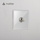 1G Smart Retractive Toggle Switch – Clear Polished Nickel