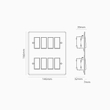 8G Two Way Rocker Switch - Clear Polished Nickel Black