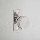 Onslow Short Plate Sprung Door Knob - Polished Nickel