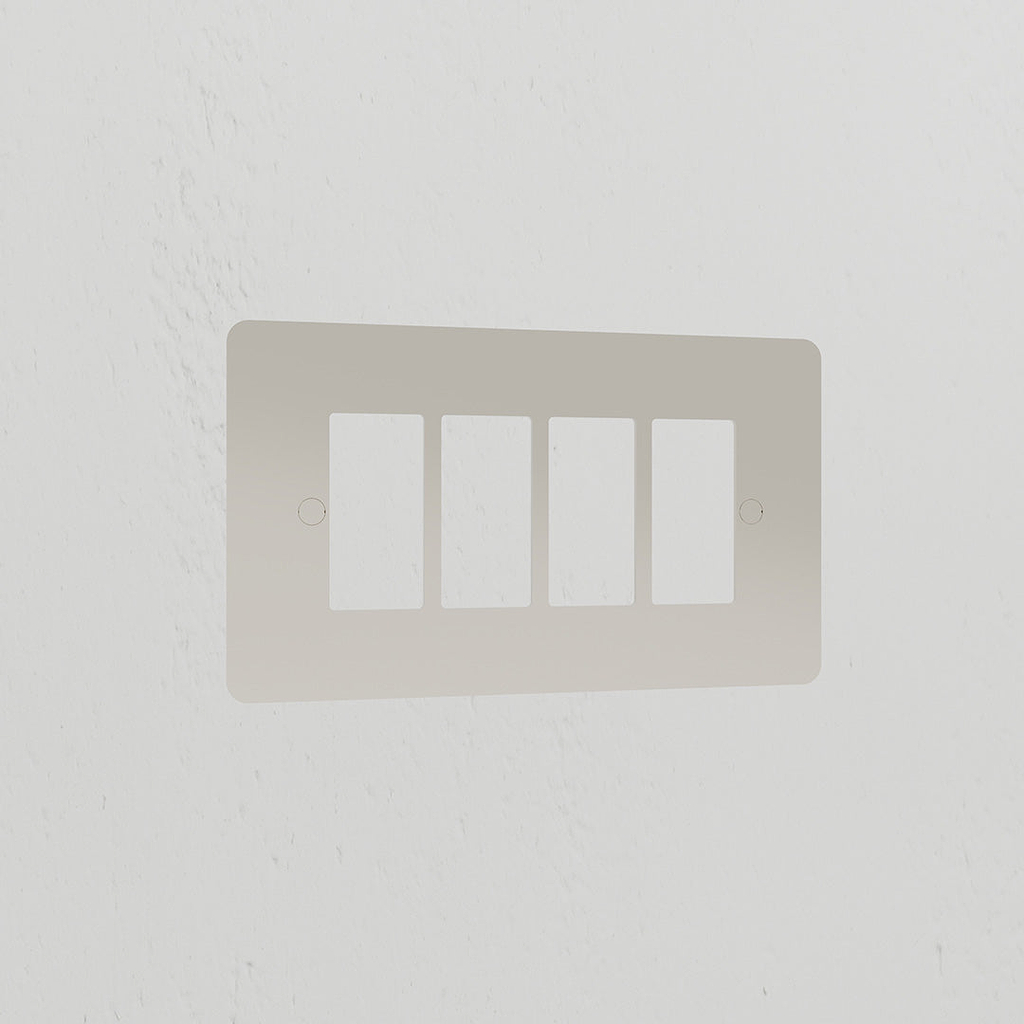 4G Rocker Switch Plate - Polished Nickel