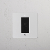 USB C+C Socket - Paintable Black
