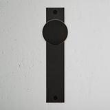 Onslow Long Plate Fixed Door Knob - Bronze   