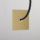 Premium Antique Brass Flex Outlet White