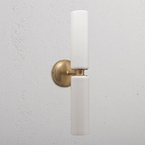 Claremont Medium Wall Light Fine Porcelain - Antique Brass