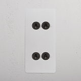 4G Vertical Two Way Toggle Switch - Paintable Bronze  