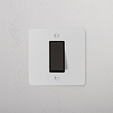 1G Retractive Rocker Switch - Paintable Bronze Black