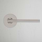 Clayton Flush Rose Fixed Door Handle - Polished Nickel  