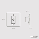 TV Outlet Socket - Paintable White