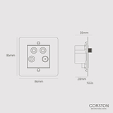 Aerial Socket - Antique Brass White