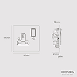 Single Socket UK - Polished Nickel White