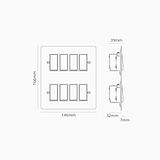 8G Two Way Rocker Switch - Paintable Polished Nickel White