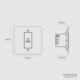 USB A+C Socket - Bronze Black