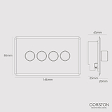 4G Two Way Dimmer Switch - Clear Antique Brass