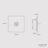 1G Two Way Toggle Switch - Clear Polished Nickel