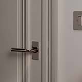 Digby Short Plate Sprung Door Handle - Polished Nickel