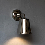 Polished Nickel Richmond Medium Wall Light On Grey Background
