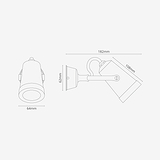 Cambridge Wall Spotlight – Polished Nickel