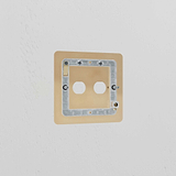2G Switch Plate - Antique Brass