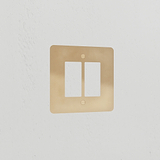 2G Rocker Switch Plate - Antique Brass