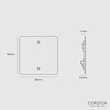 1G Blank Plate - Polished Nickel