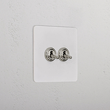 2G Two Way Toggle Switch _ Paintable Polished Nickel