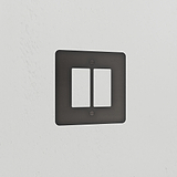 2G Rocker Switch Plate - Bronze