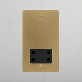 Shaver Socket - Antique Brass Black