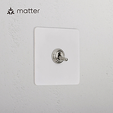 1G Smart Retractive Toggle Switch – Paintable Polished Nickel