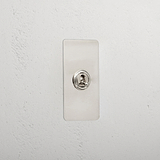 Elegant Polished Nickel 1 Gang 2 Way Architrave Toggle Light Switch
