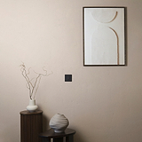 1G Centre Retractive Rocker Switch - Bronze Black