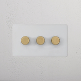 3G Dimmer Switch - Paintable Antique Brass