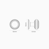 Poplar Sprung Door Knob - Polished Nickel